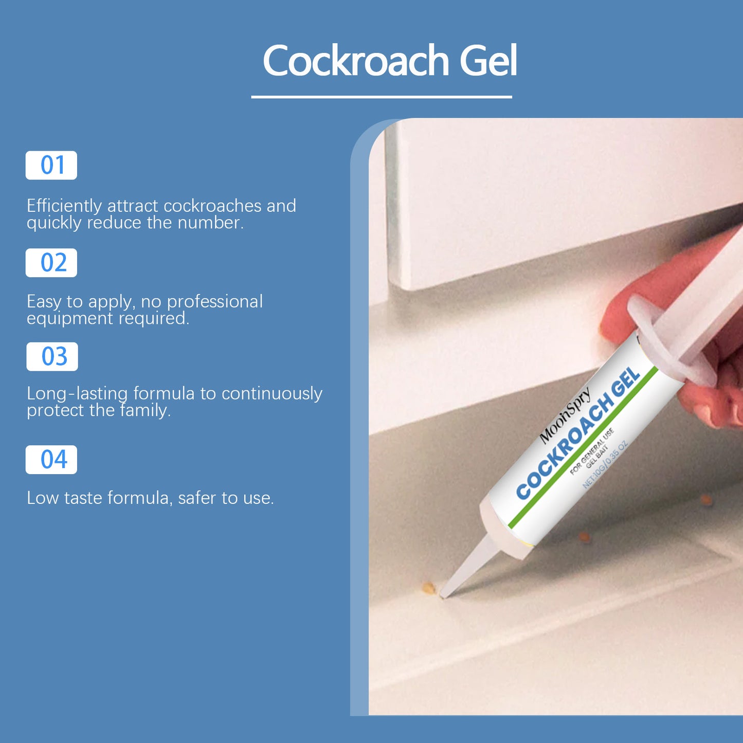 Cockroach Bait Gel Cockroach Bait Gel for Cockroach Control, Indoor Special Bait Agent for Living Room