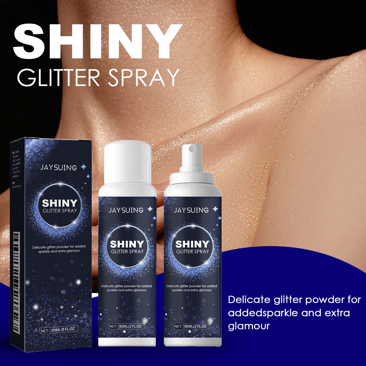 Brightening Glitter Spray Clavicle Hair Halloween Party Nightclub Costume High Gloss Spray Powder