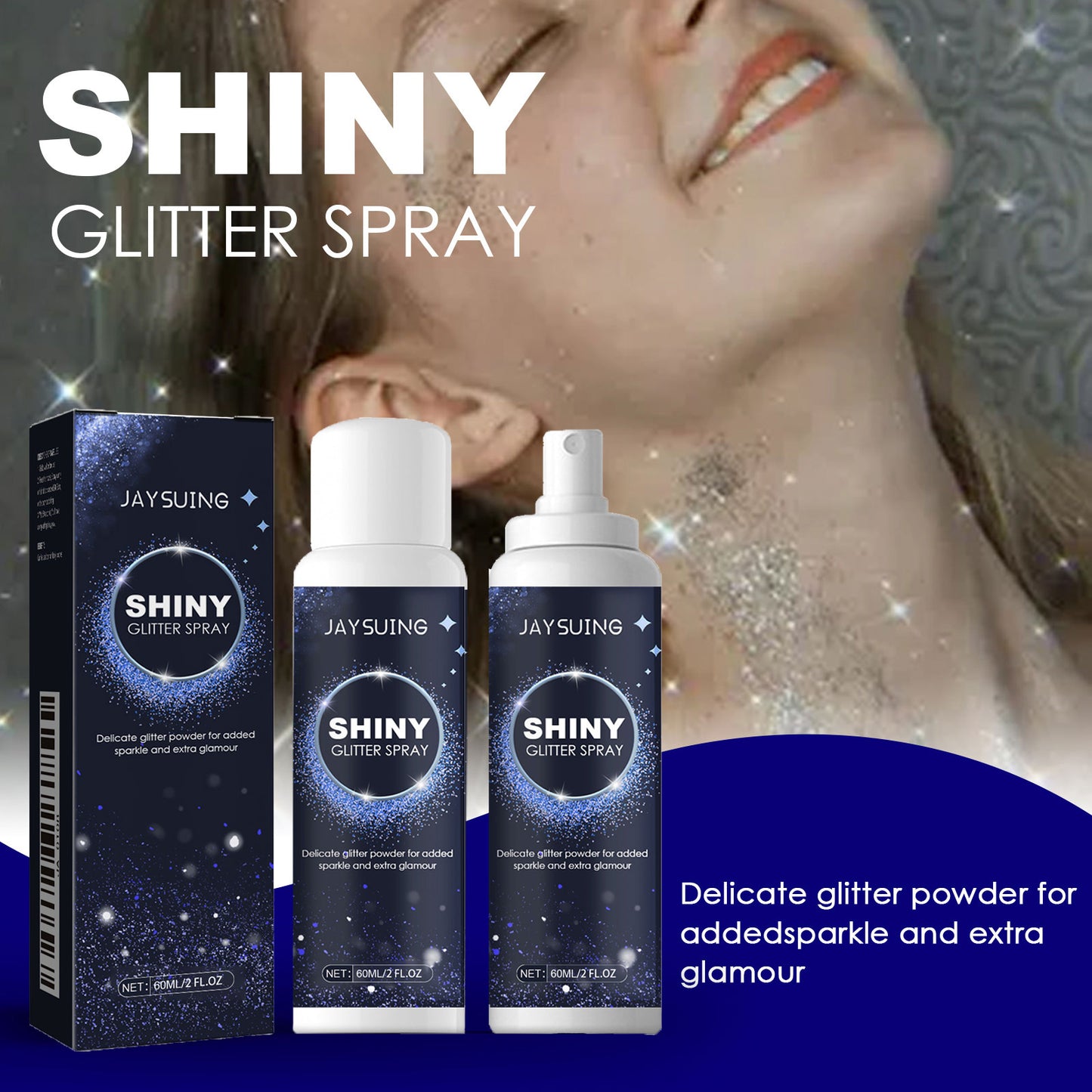 Brightening Glitter Spray Clavicle Hair Halloween Party Nightclub Costume High Gloss Spray Powder