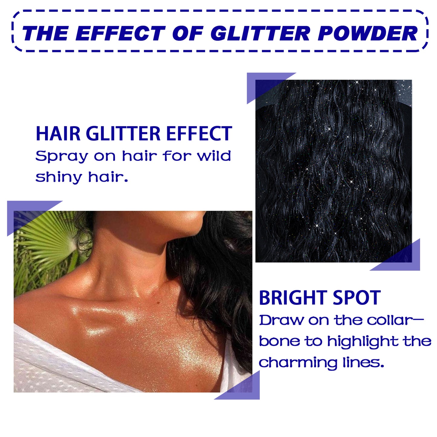 Brightening Glitter Spray Clavicle Hair Halloween Party Nightclub Costume High Gloss Spray Powder