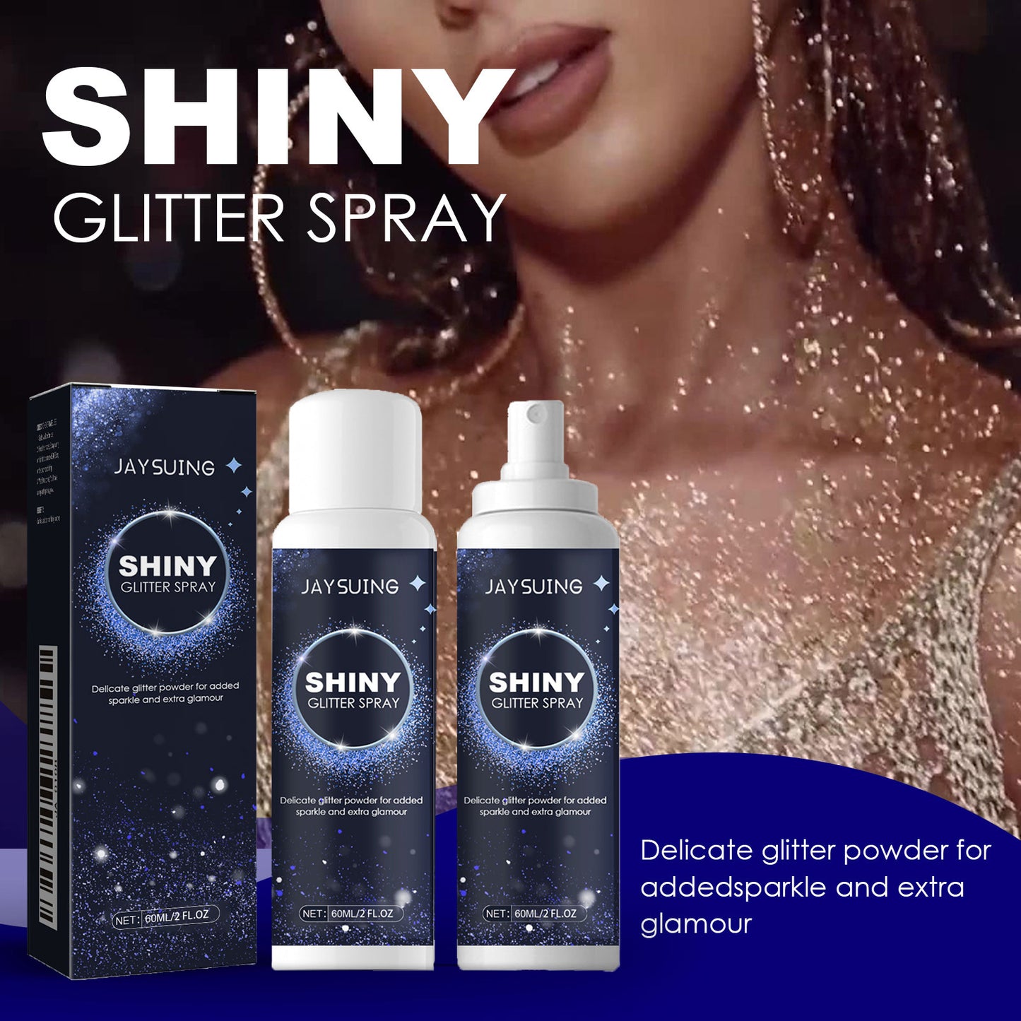Brightening Glitter Spray Clavicle Hair Halloween Party Nightclub Costume High Gloss Spray Powder